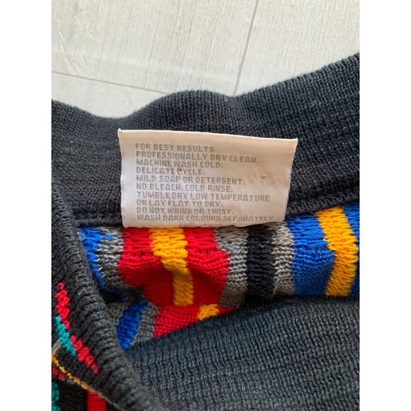 Vtg COOGI Multicolor Striped Sweater L100% Mercerised Cotton Made In Australia - Picture 9 of 11